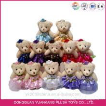 Wholesale Valentine Animal Toy,10cm Cute Mini Plush Mouse in Wedding Dress